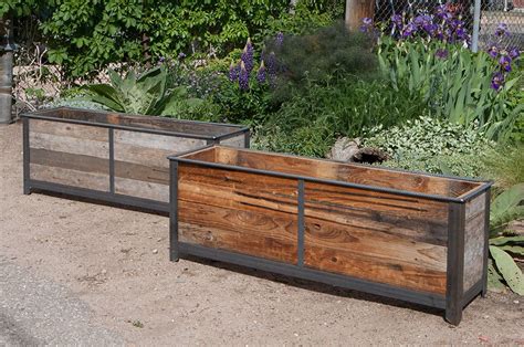 planter box wood metal|planter box with galvanized metal.